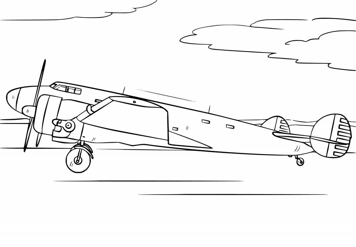 Grand cargo plane coloring page