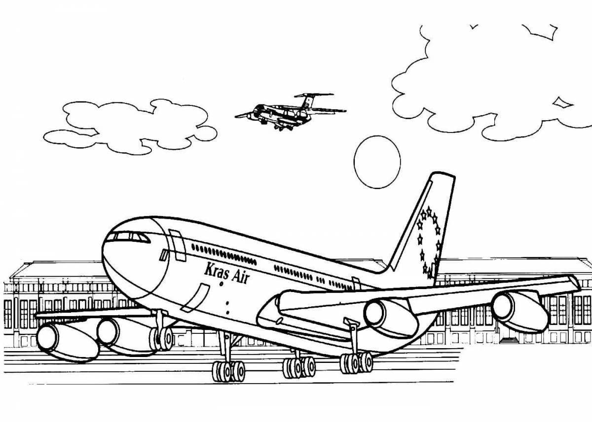 Colouring awesome cargo plane