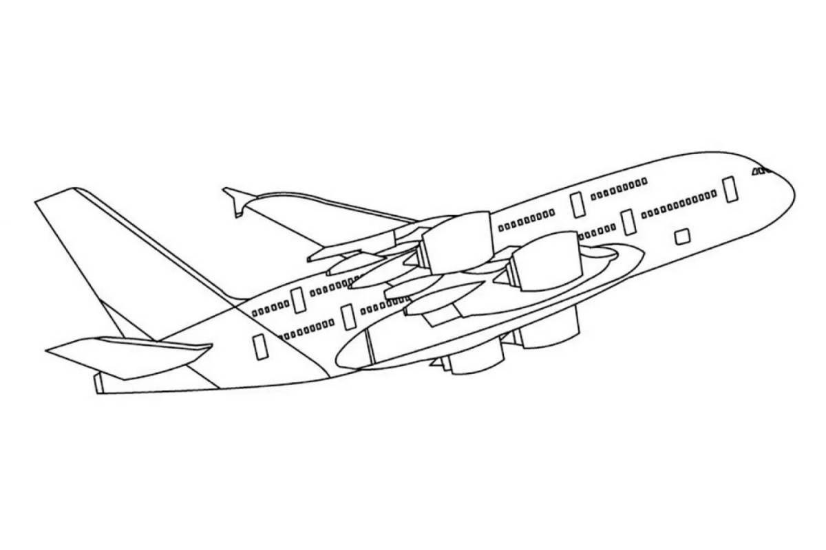 Grand cargo plane coloring page
