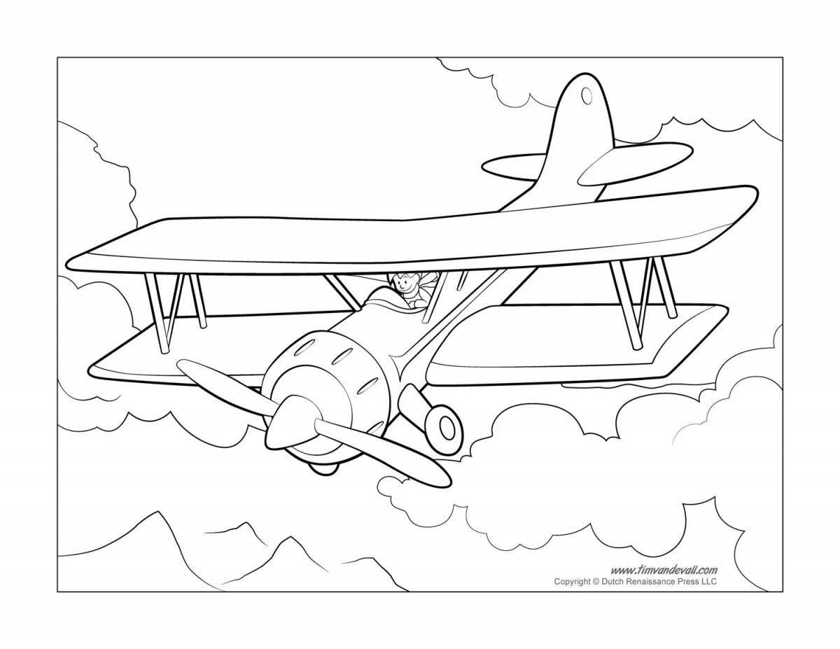 Royal cargo plane coloring page