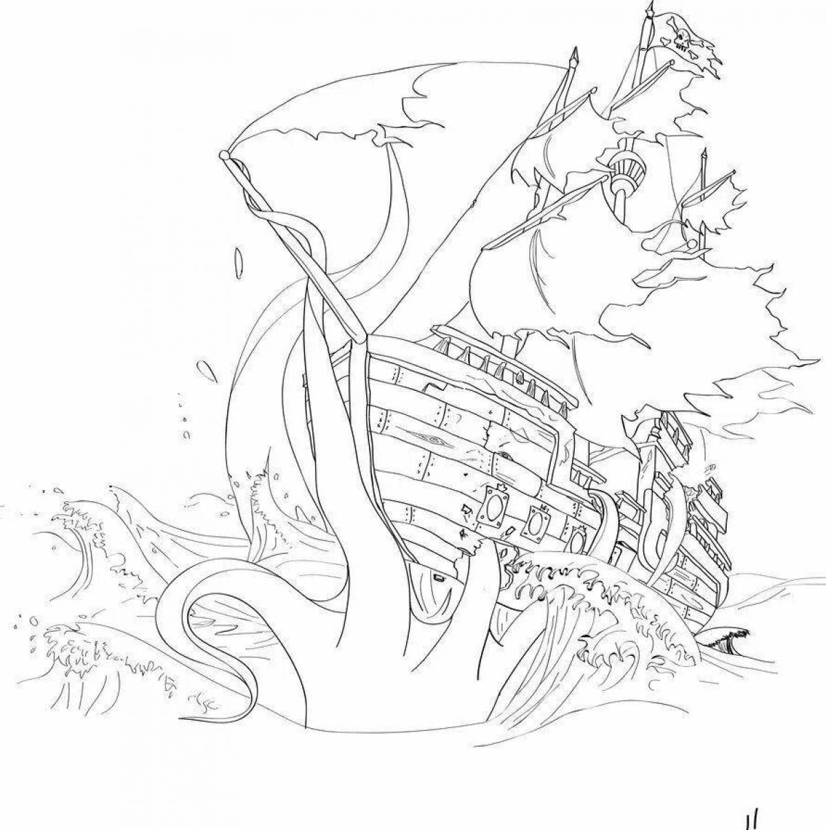 Violent wreck coloring book