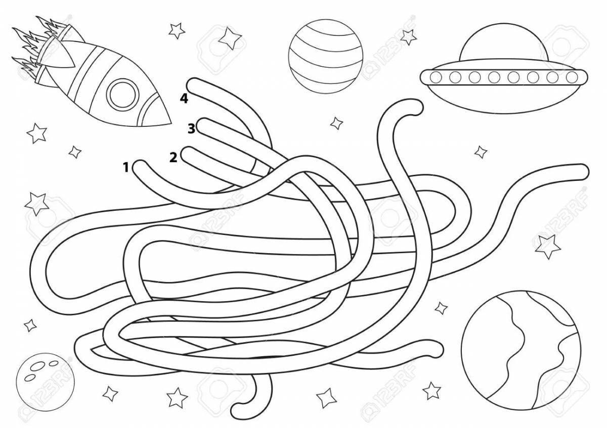 Creative space coloring game