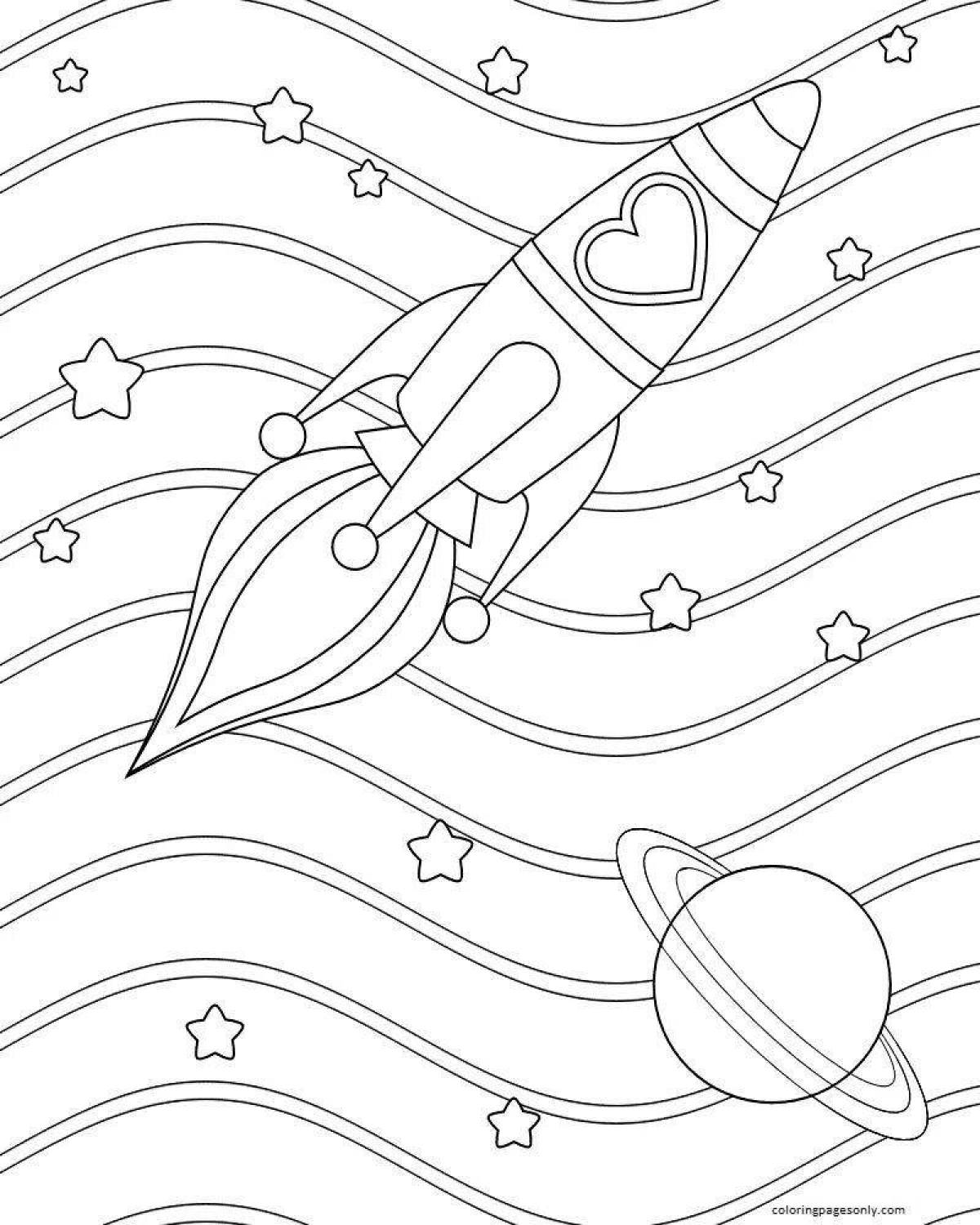 Playful space coloring game