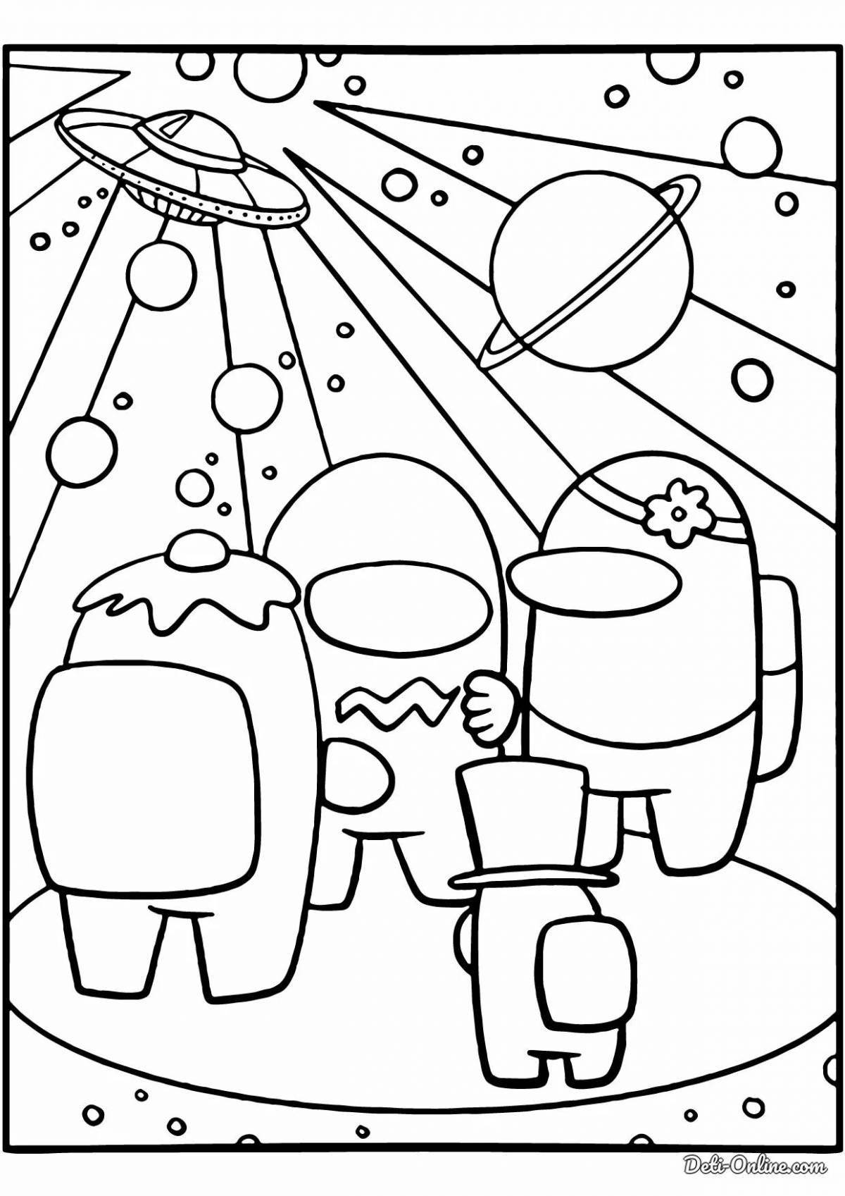 Great space coloring game