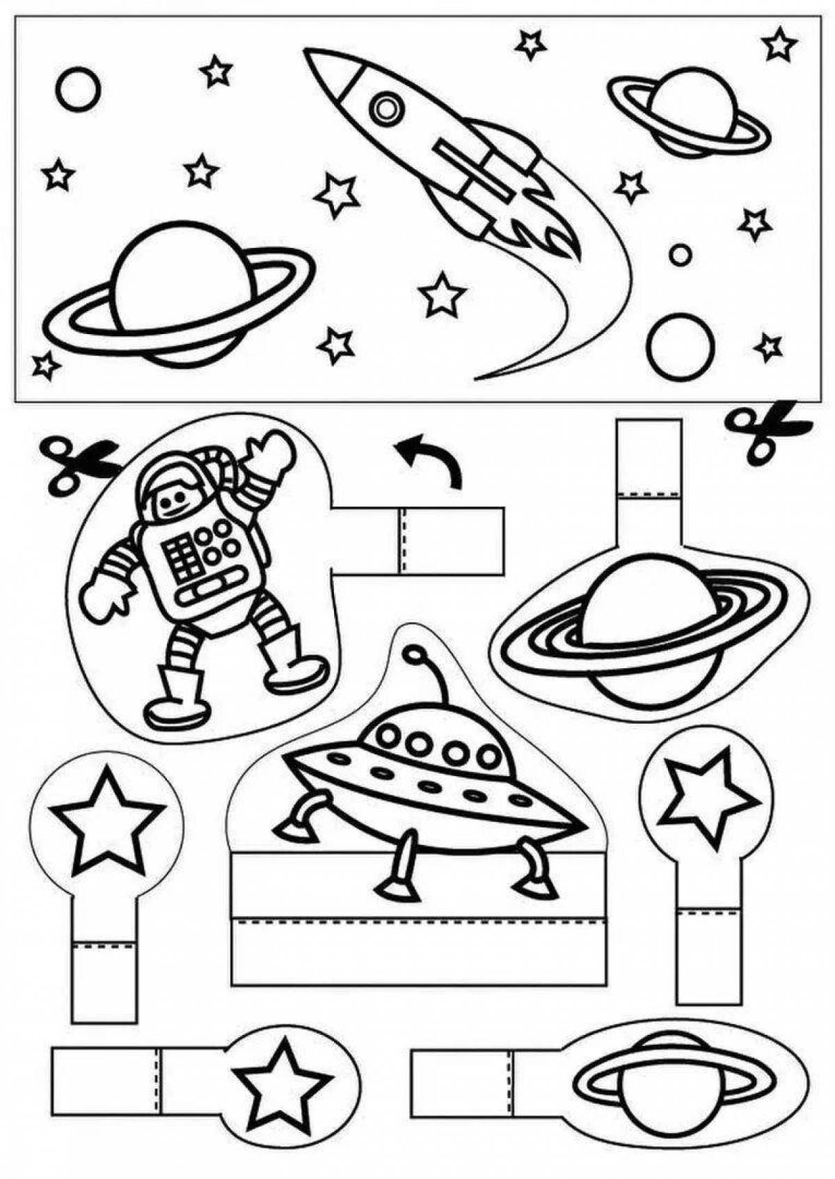 Wonderful space coloring game