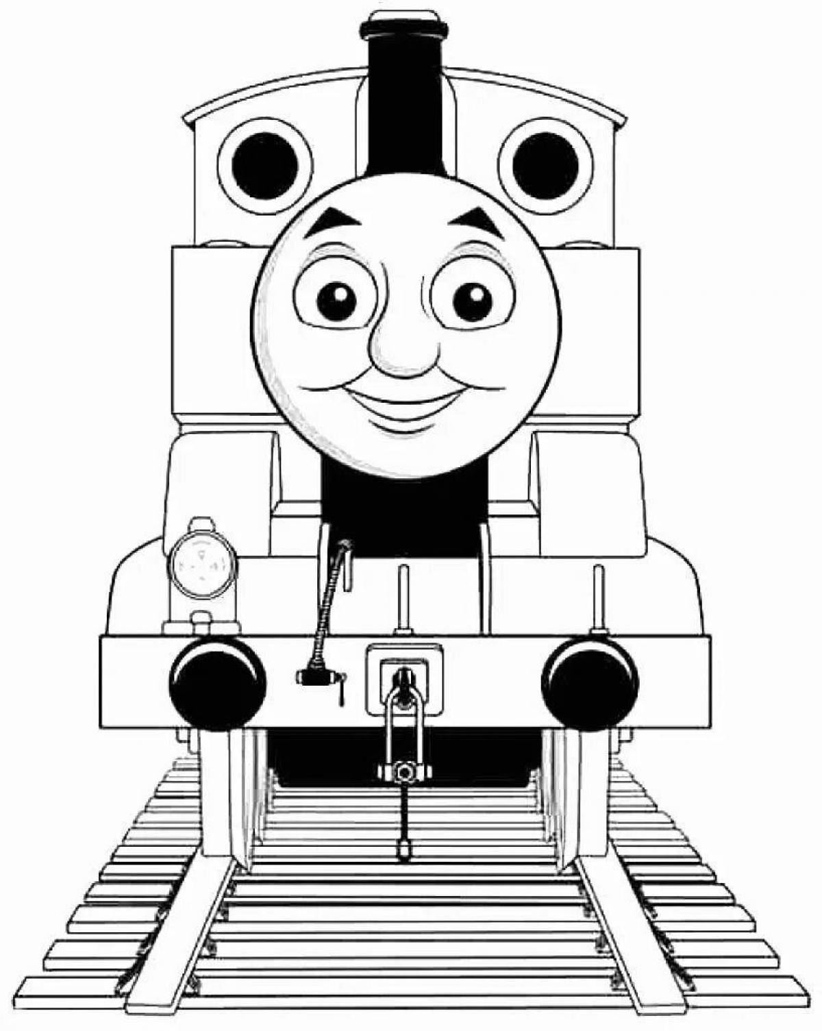 Thomas exe coloring pages with crazy color