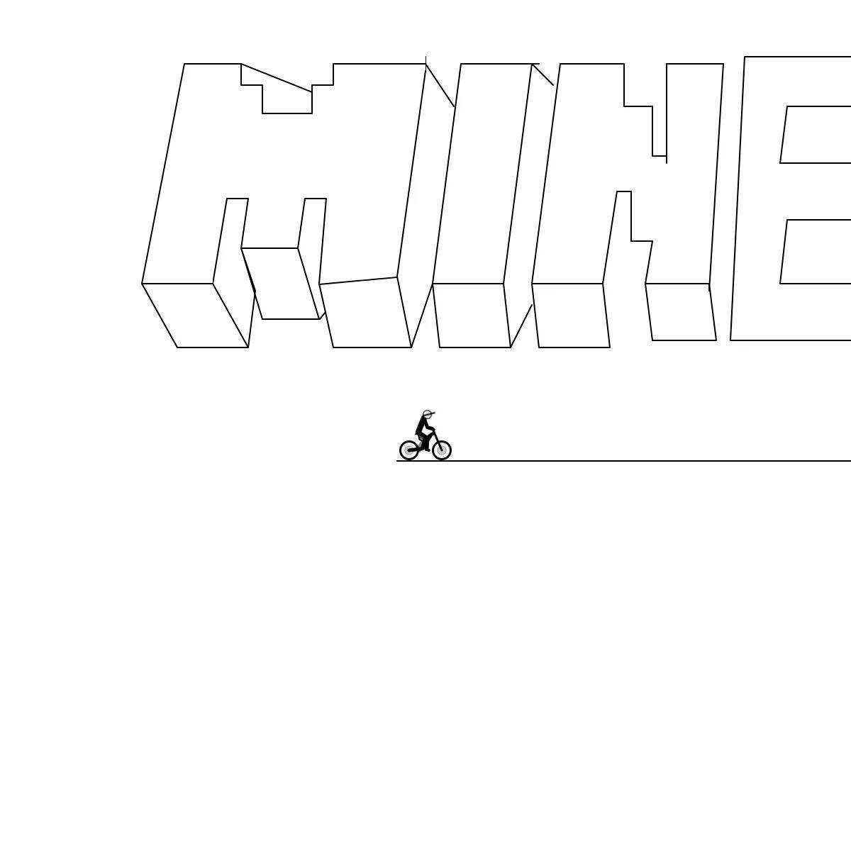 Live minecraft logo coloring page