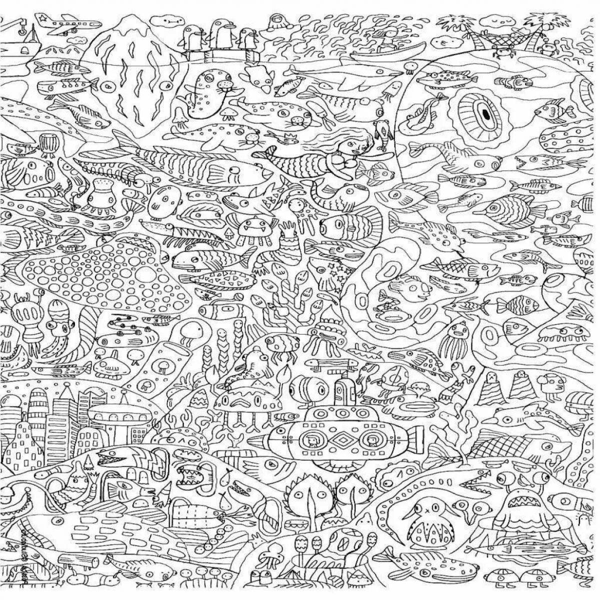 Mega world tempting coloring book