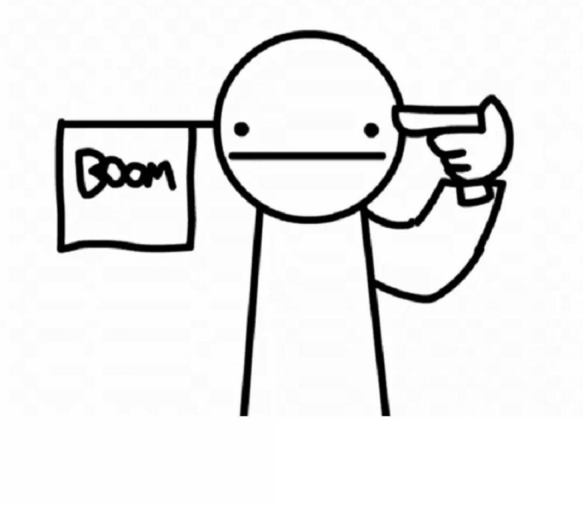 Colorful coloring slap meme