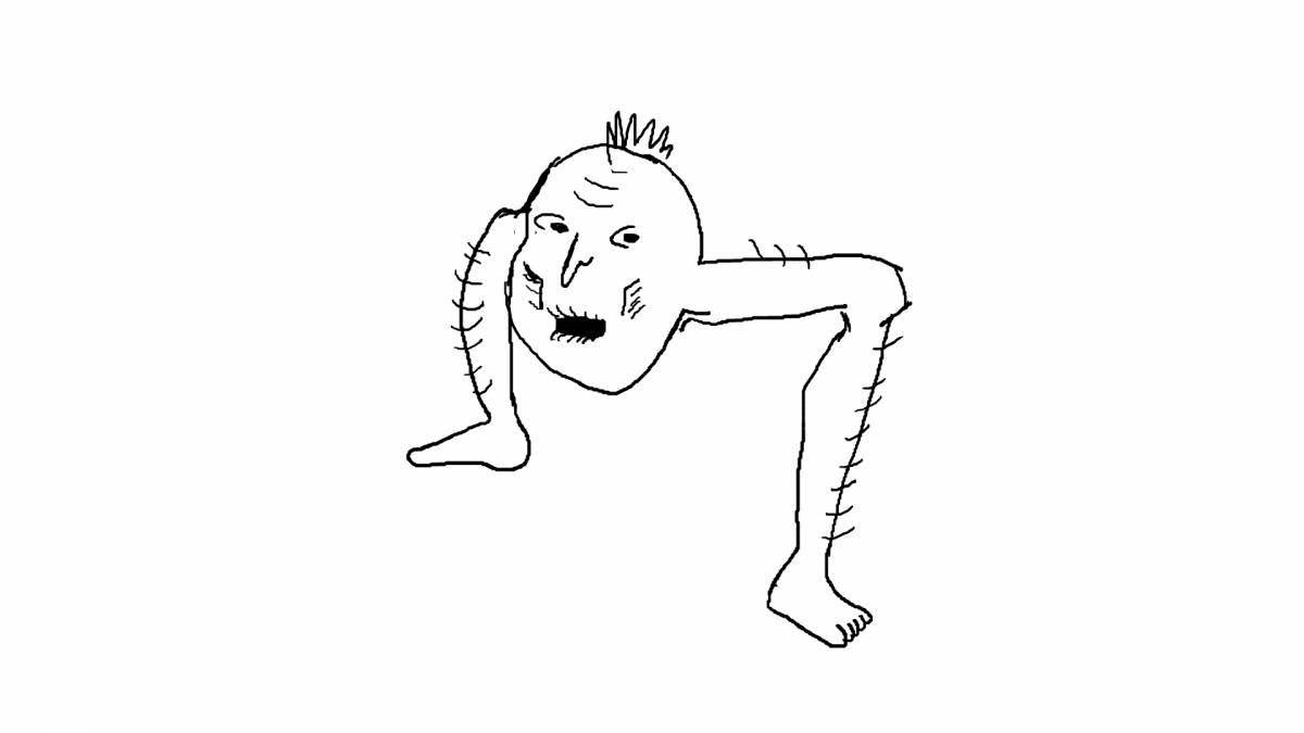 Witty coloring page slap meme