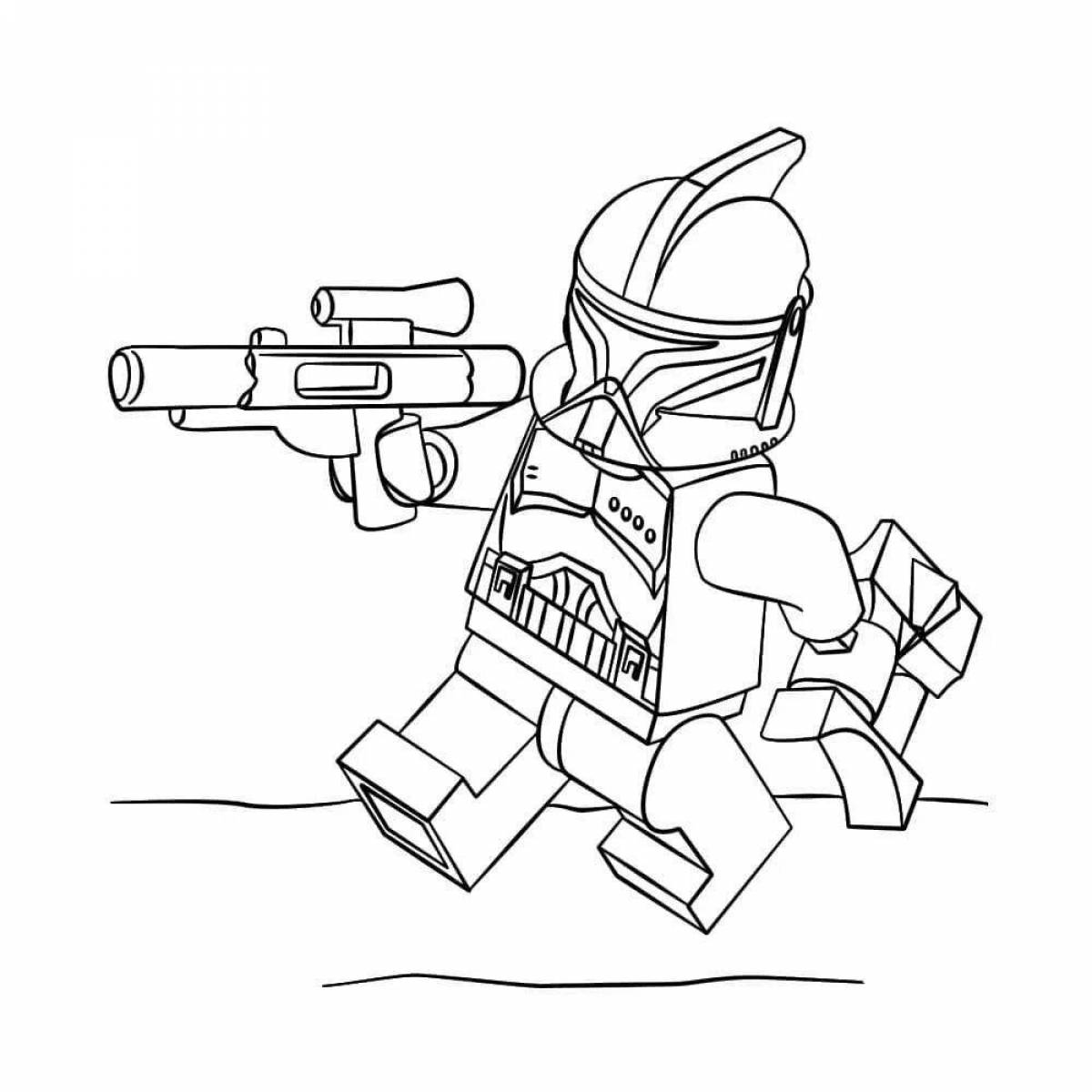 Fun coloring lego toy soldiers