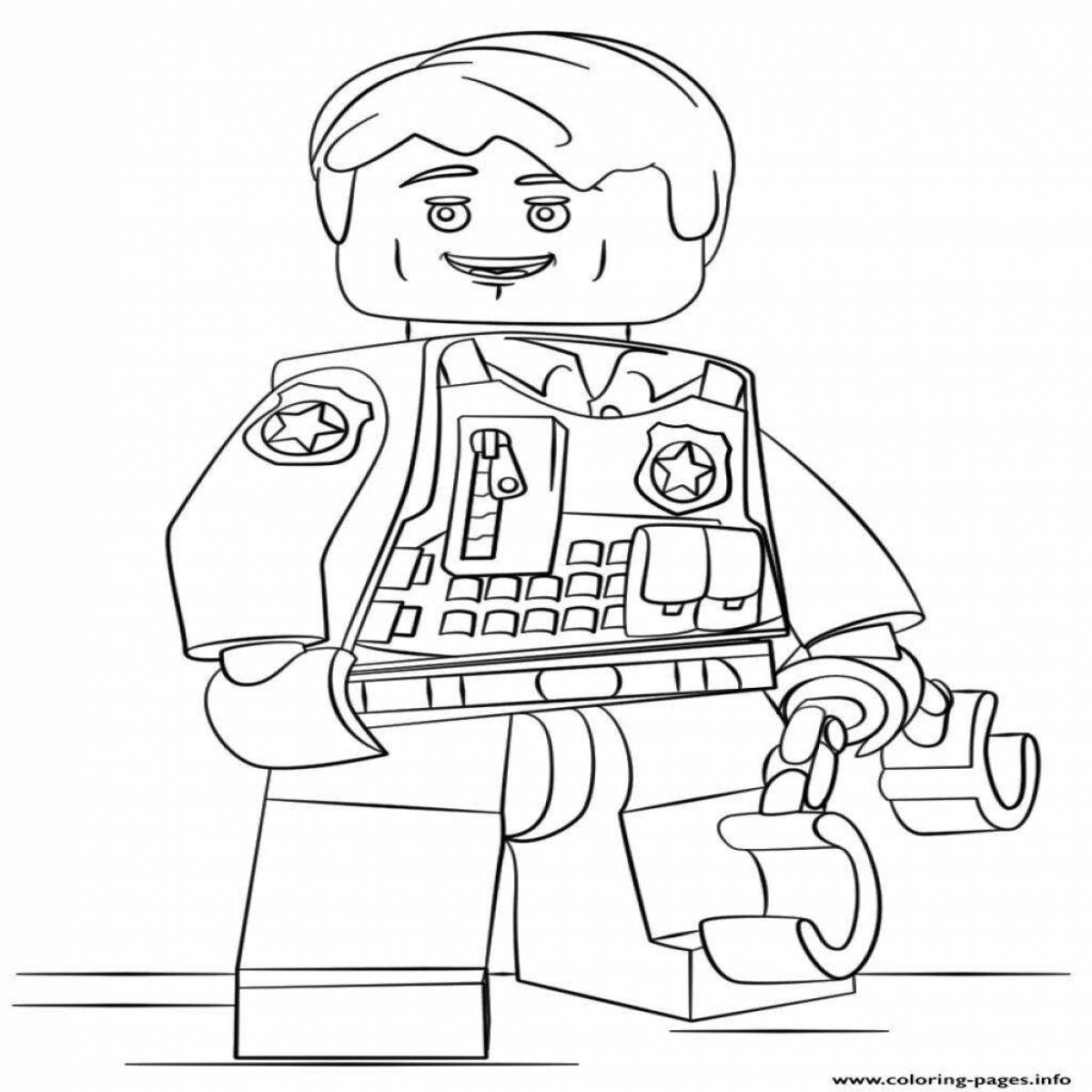 Развлекательная раскраска игрушечных солдатиков lego