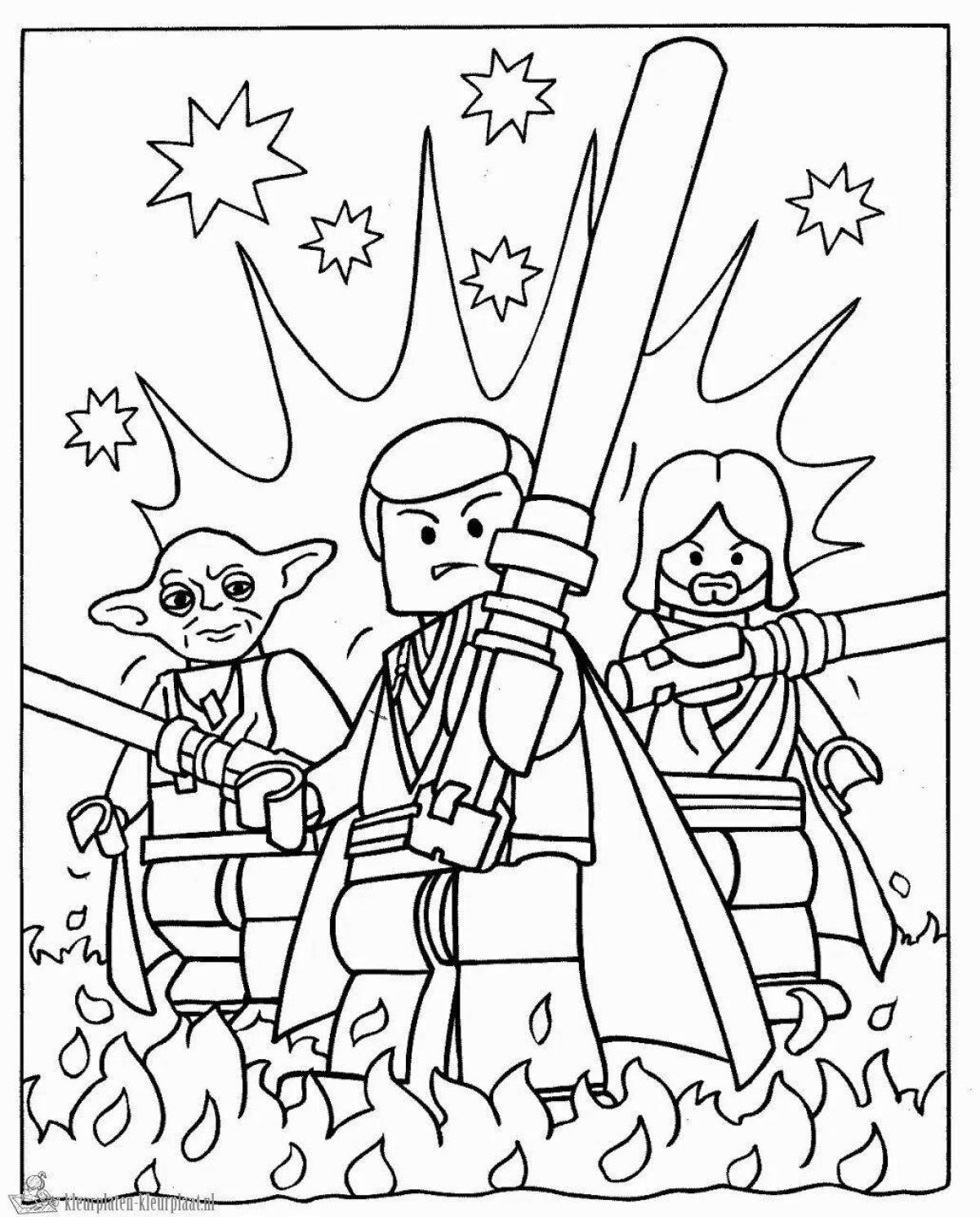 Adorable lego toy soldiers coloring book