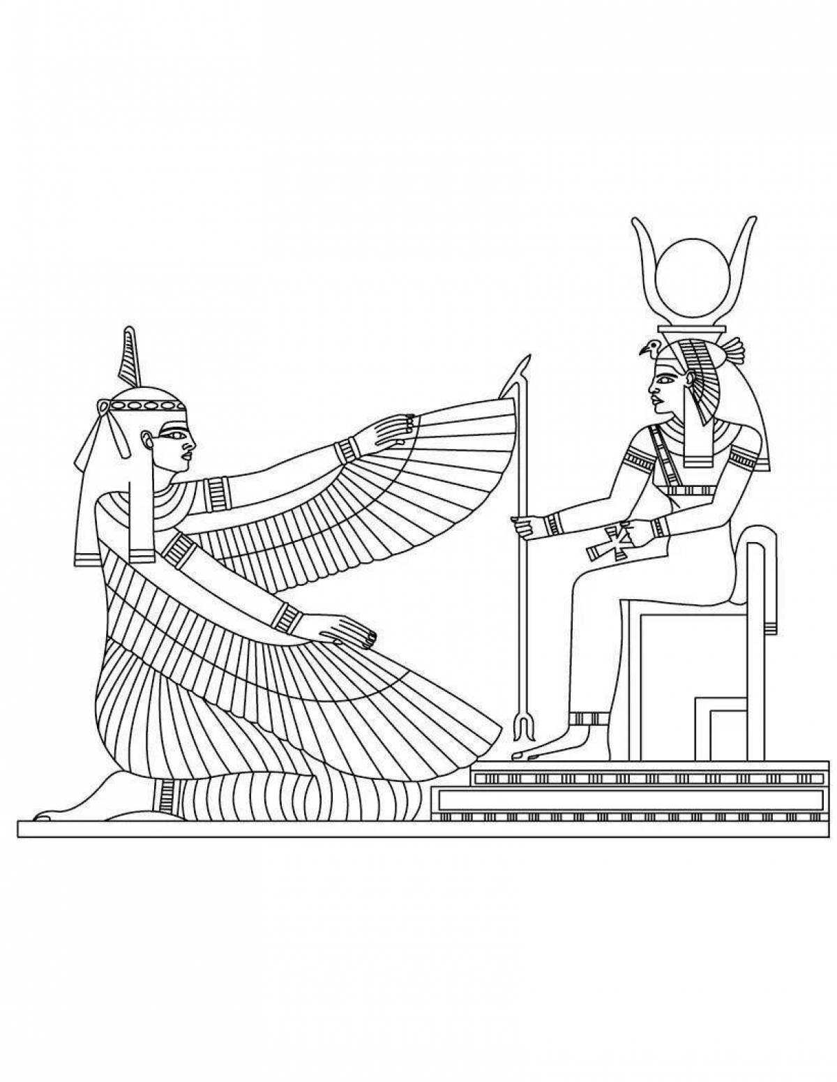 Impressive egyptian gods coloring book
