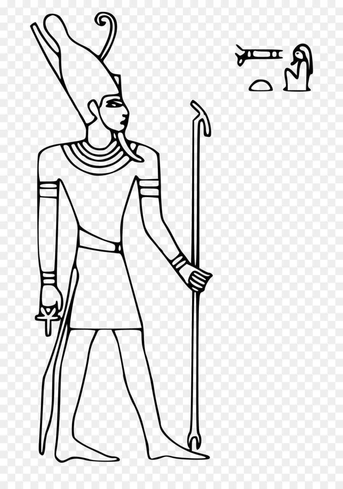 Возвышенная раскраска боги египта