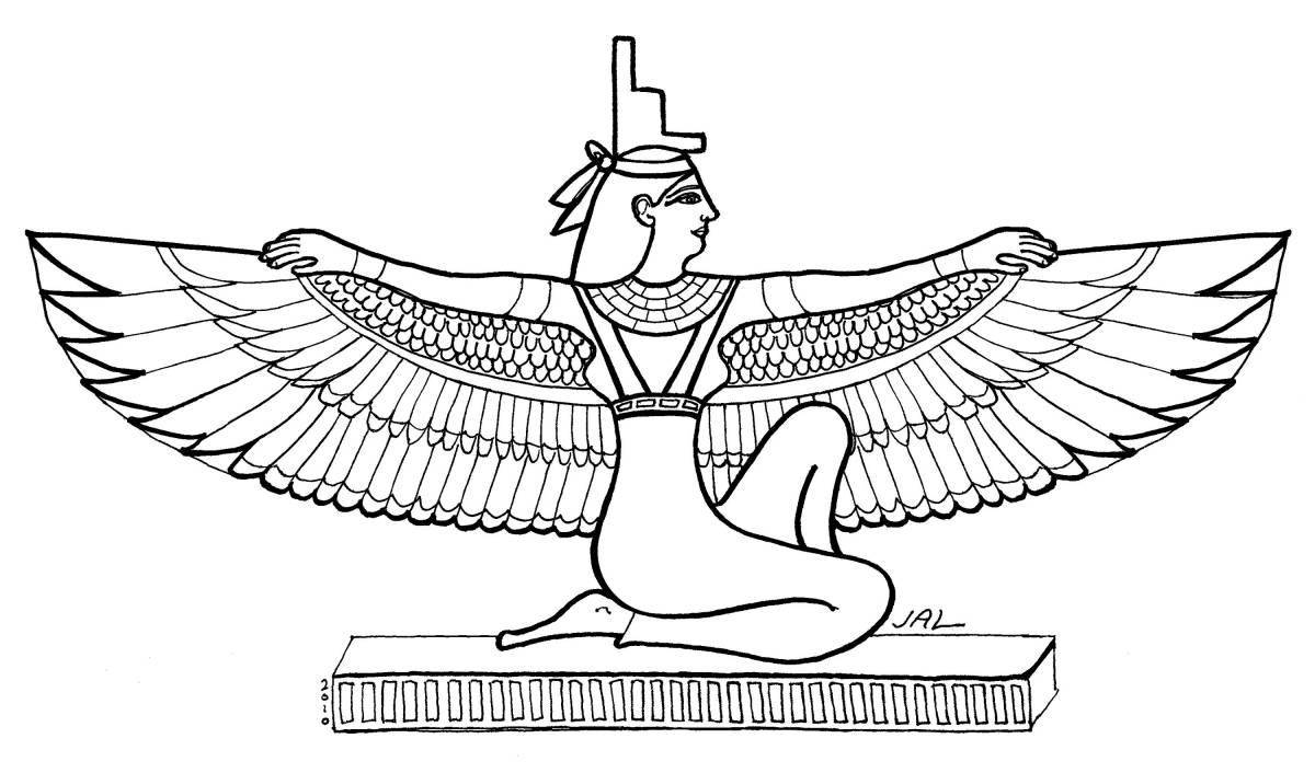 Elegant egyptian gods coloring book
