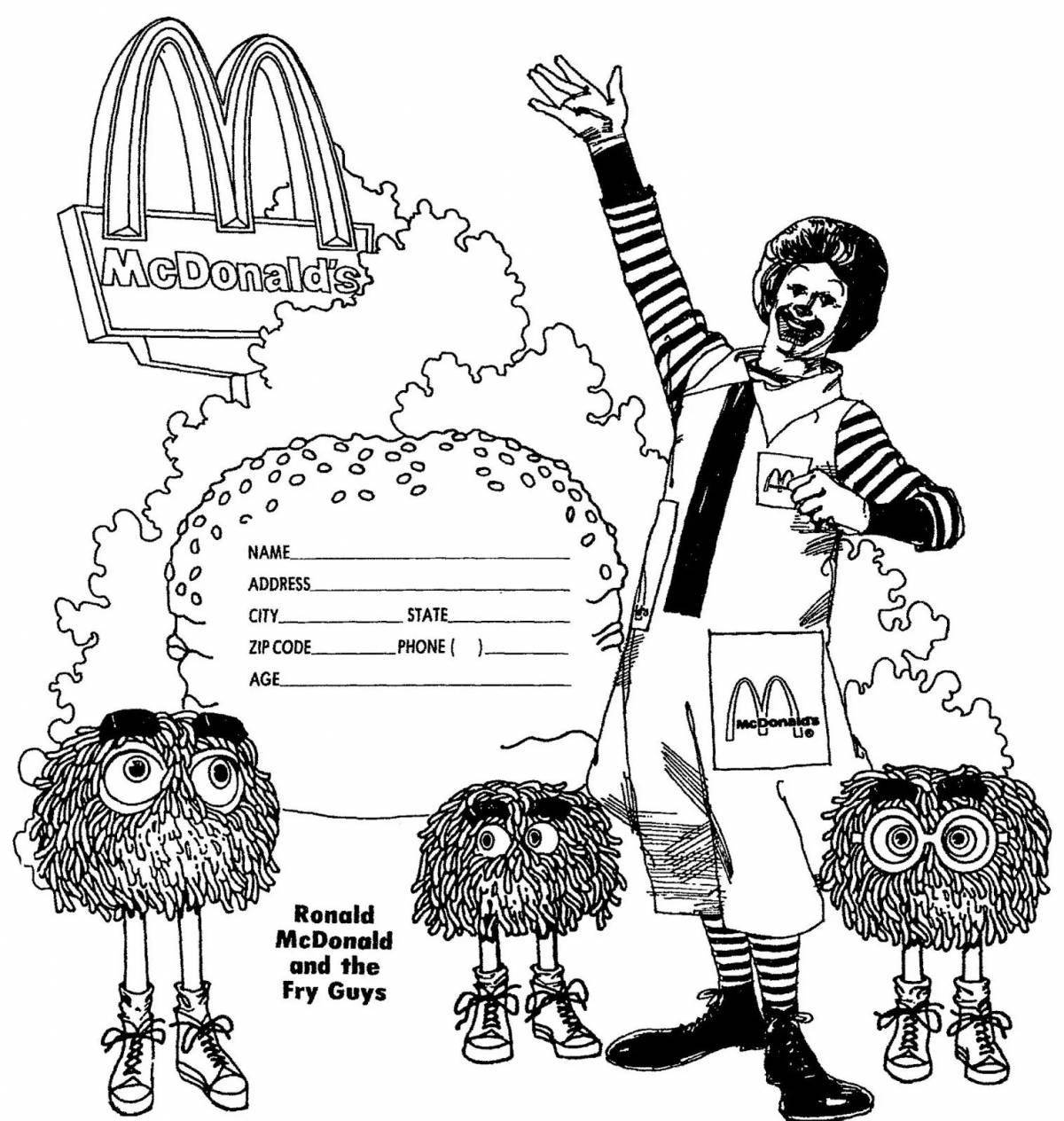 Happy Meal bright coloring page