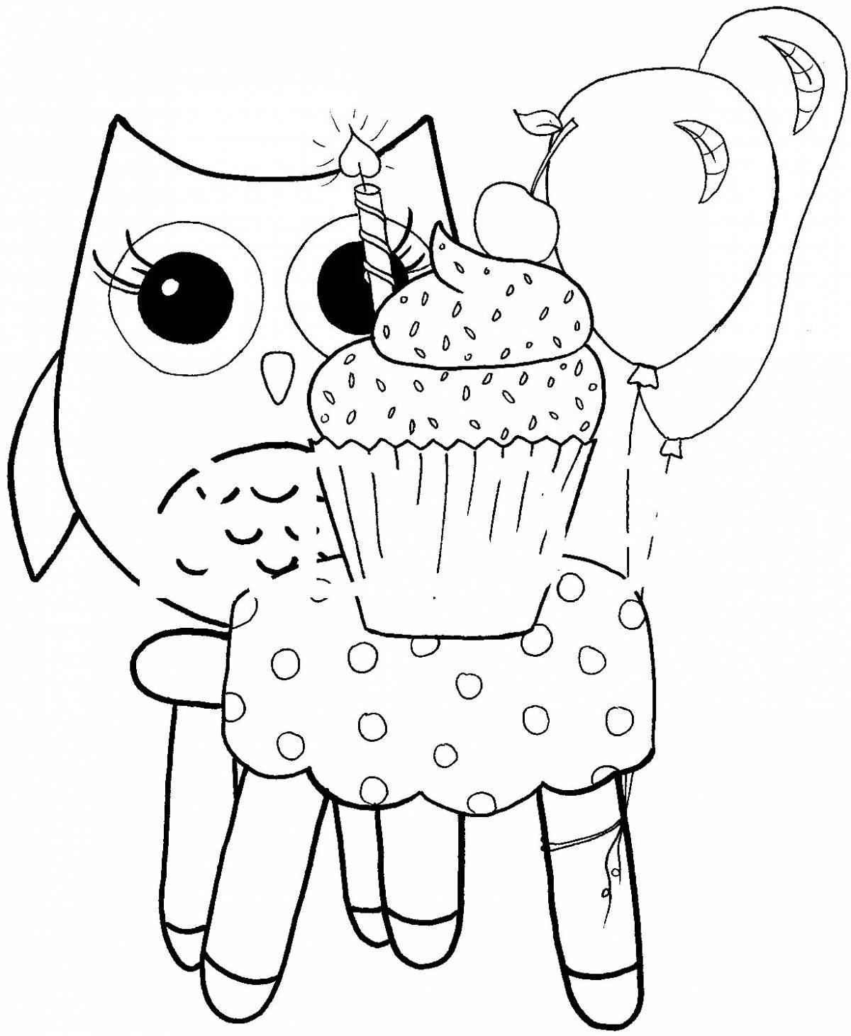 Glowing happy meal coloring page