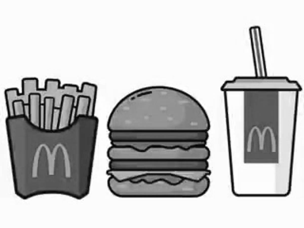 Amazing happy meal coloring page