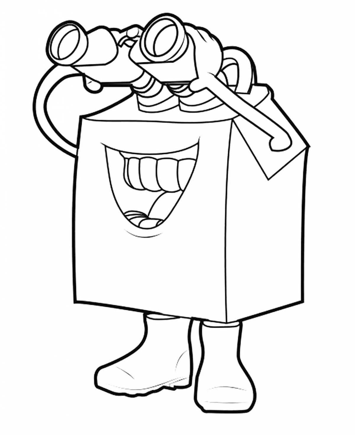Stimulated happy meal coloring page