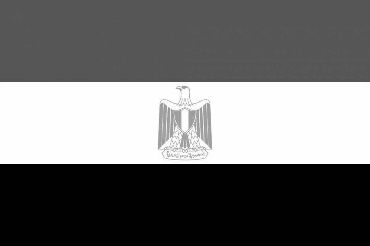 Красочная страница раскраски египетского флага