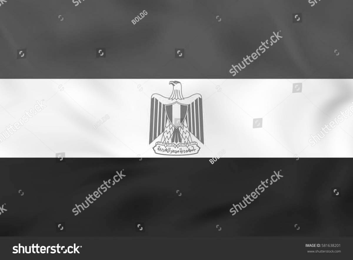 Увлекательная раскраска египетского флага
