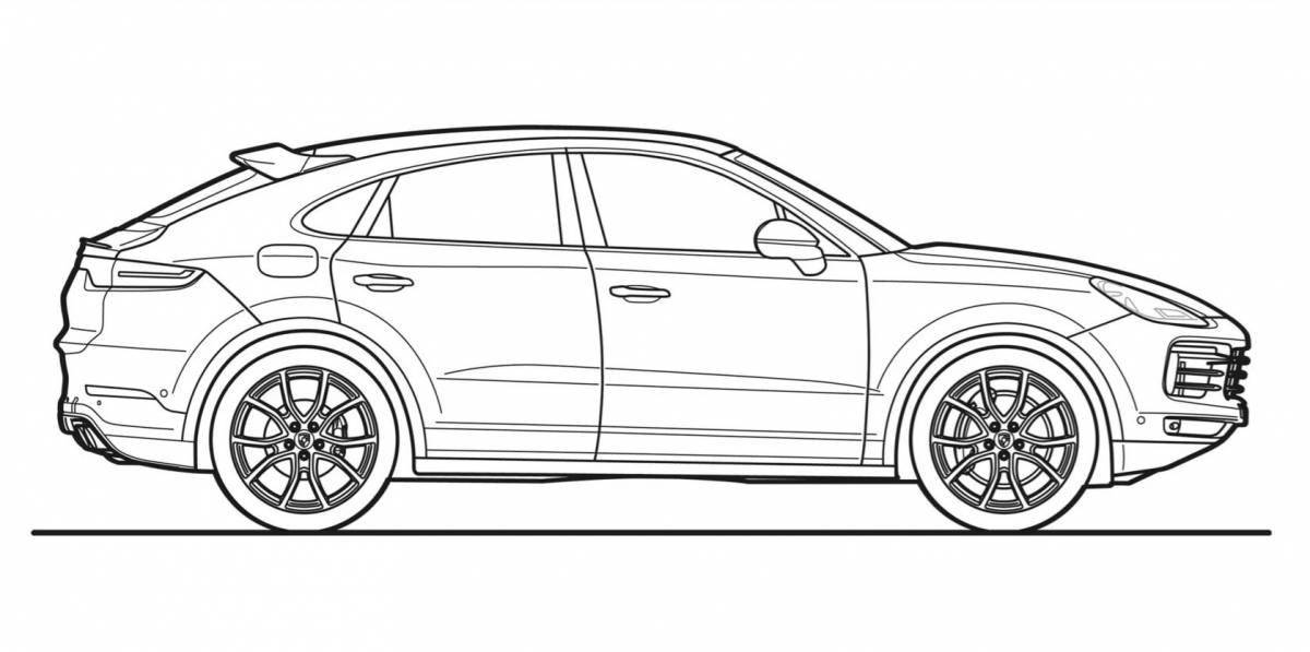 Exciting turbocharged car coloring page