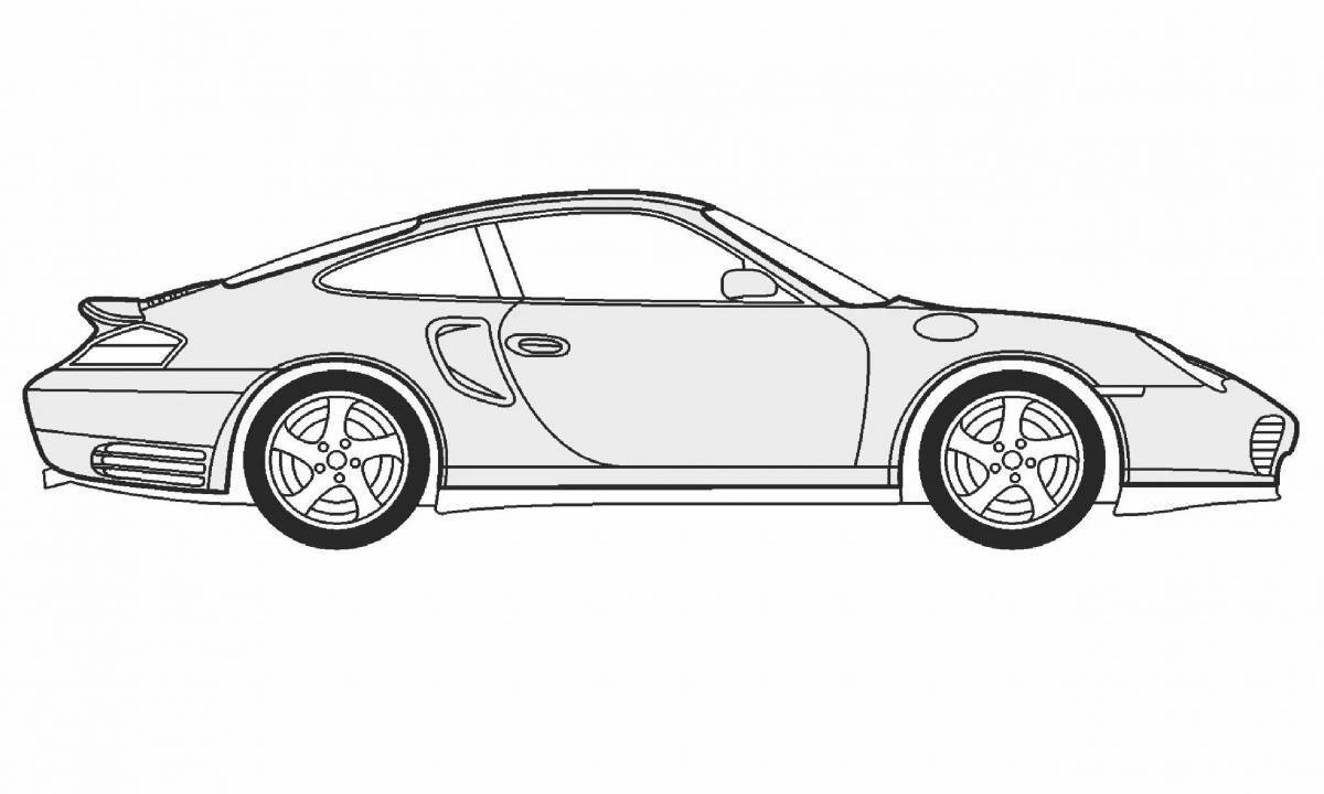 Dynamic turbo car coloring page