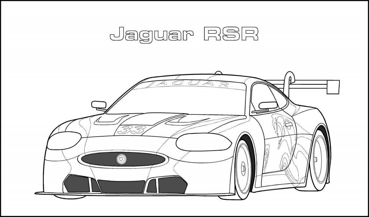 Great turbo car coloring page