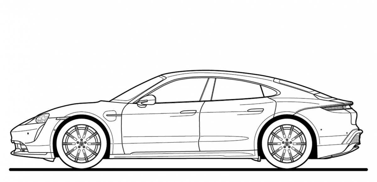 Amazing turbocharged car coloring page