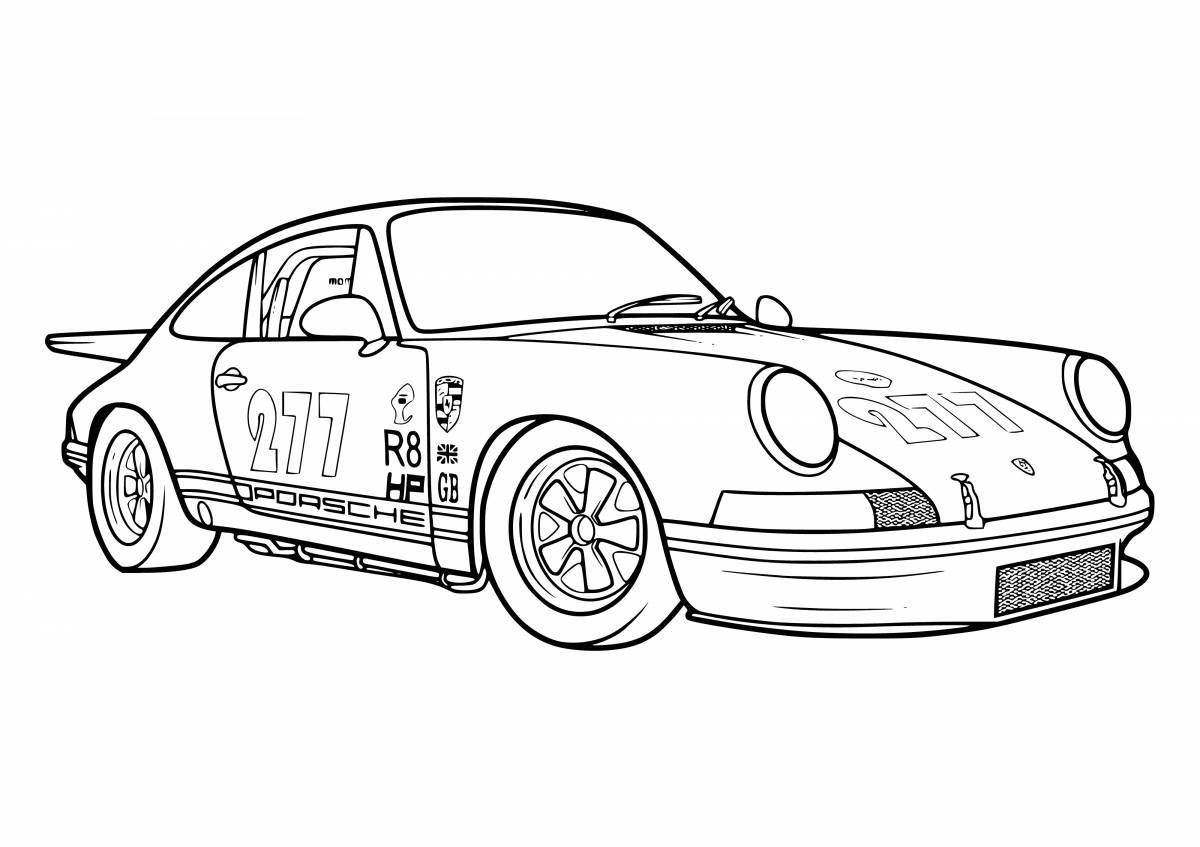 Sweet turbo car coloring page