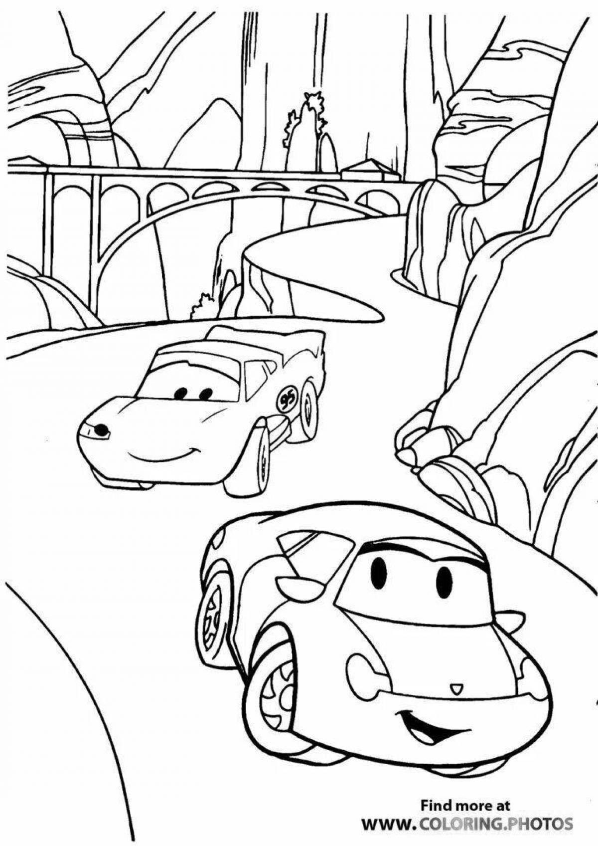 Coloring page nice sally cars