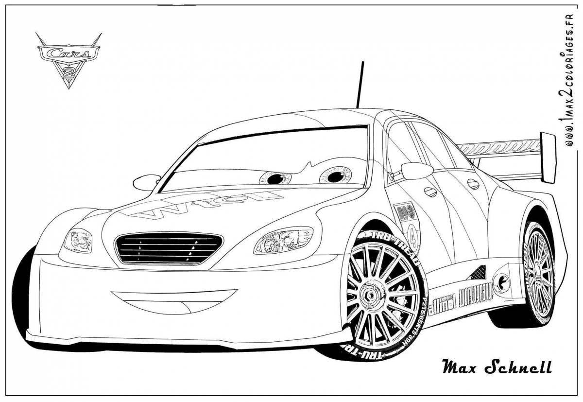 Gorgeous sally cars coloring page