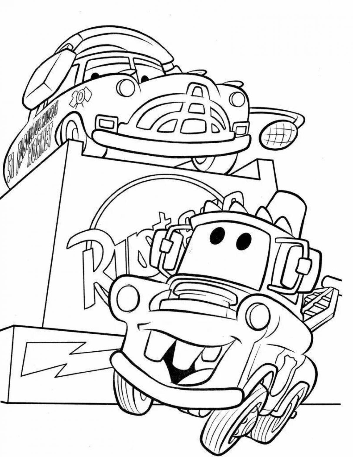 Coloring page adorable sally cars