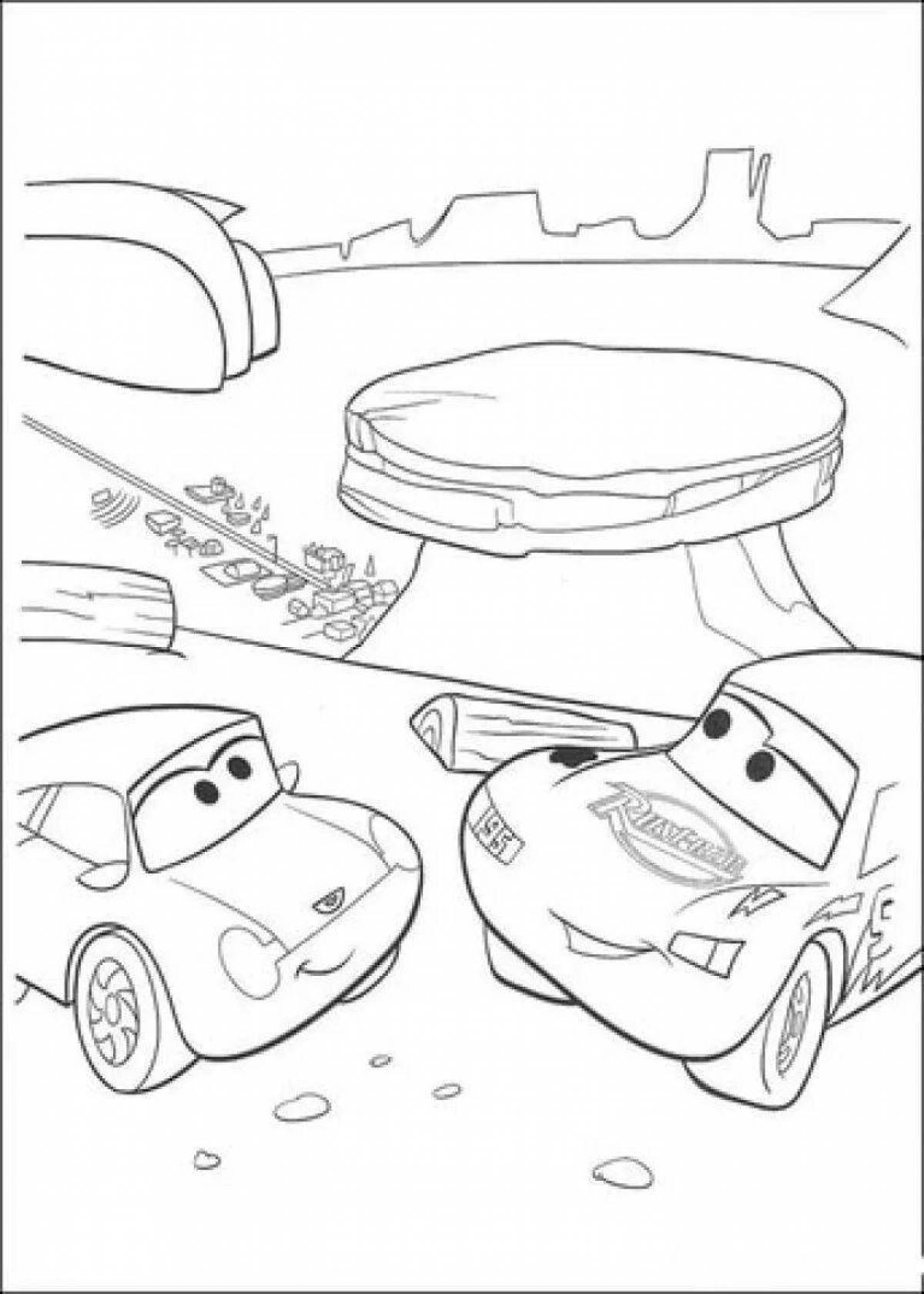 Sally's exquisite cars coloring page