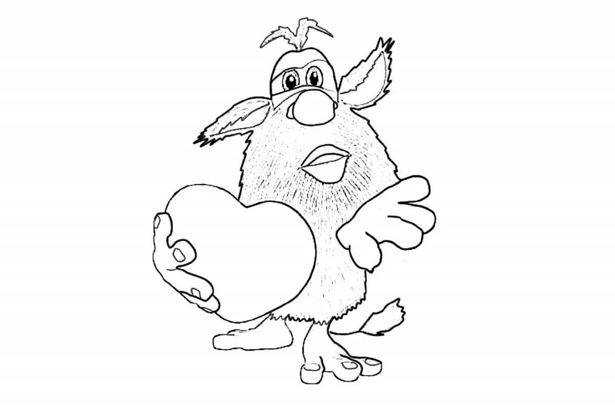 Coloring cartoon playful buba