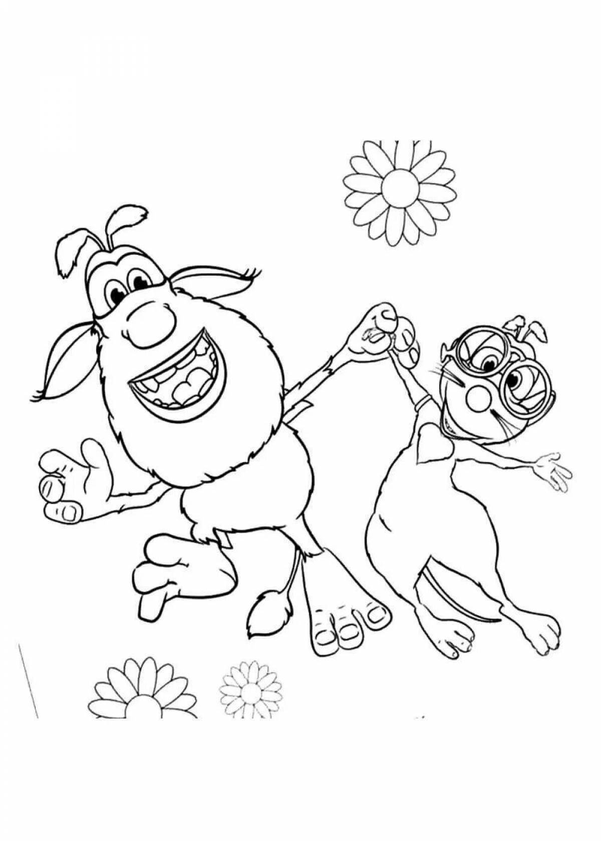 Booba funny cartoon coloring book