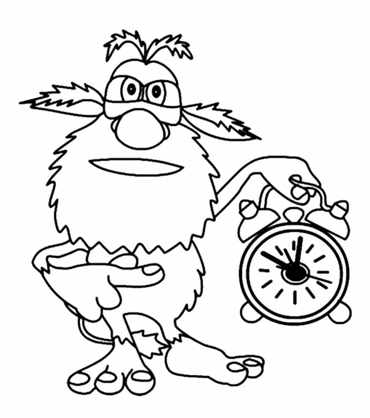 Cartoon coloring magic buba