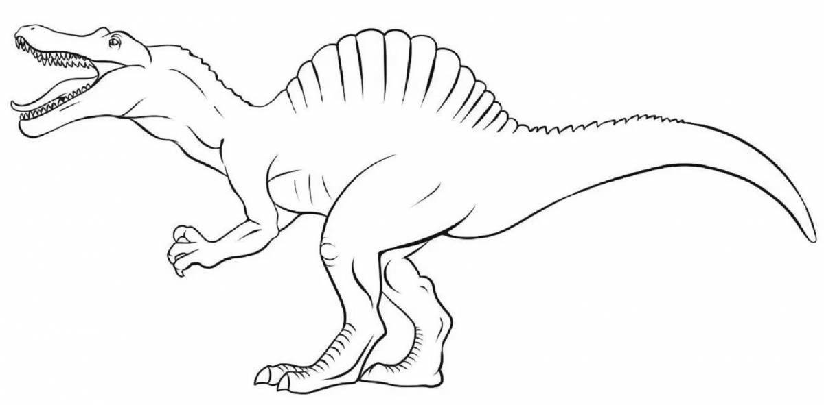 Раскраска грозный спинозавр