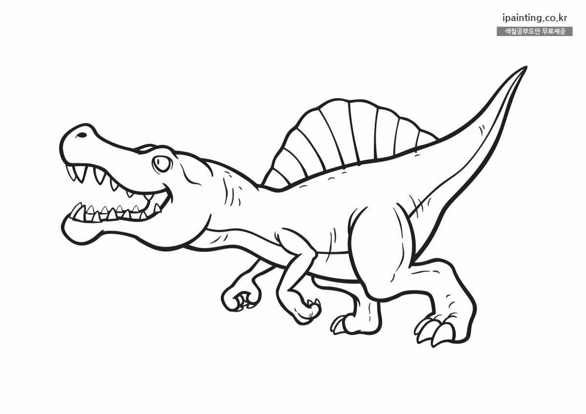 Adorable Spinosaurus Coloring Page