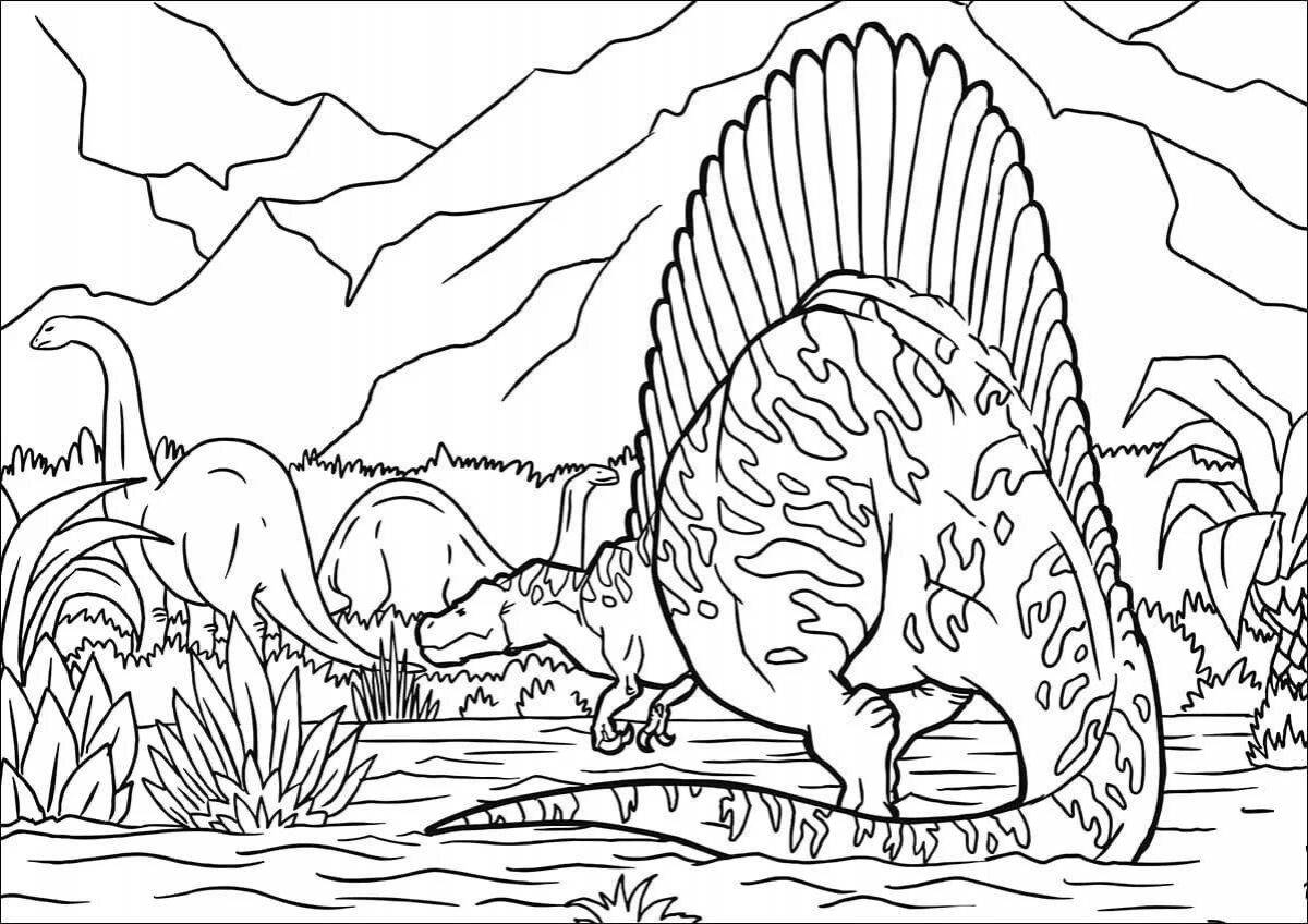 Gorgeous Spinosaurus coloring page