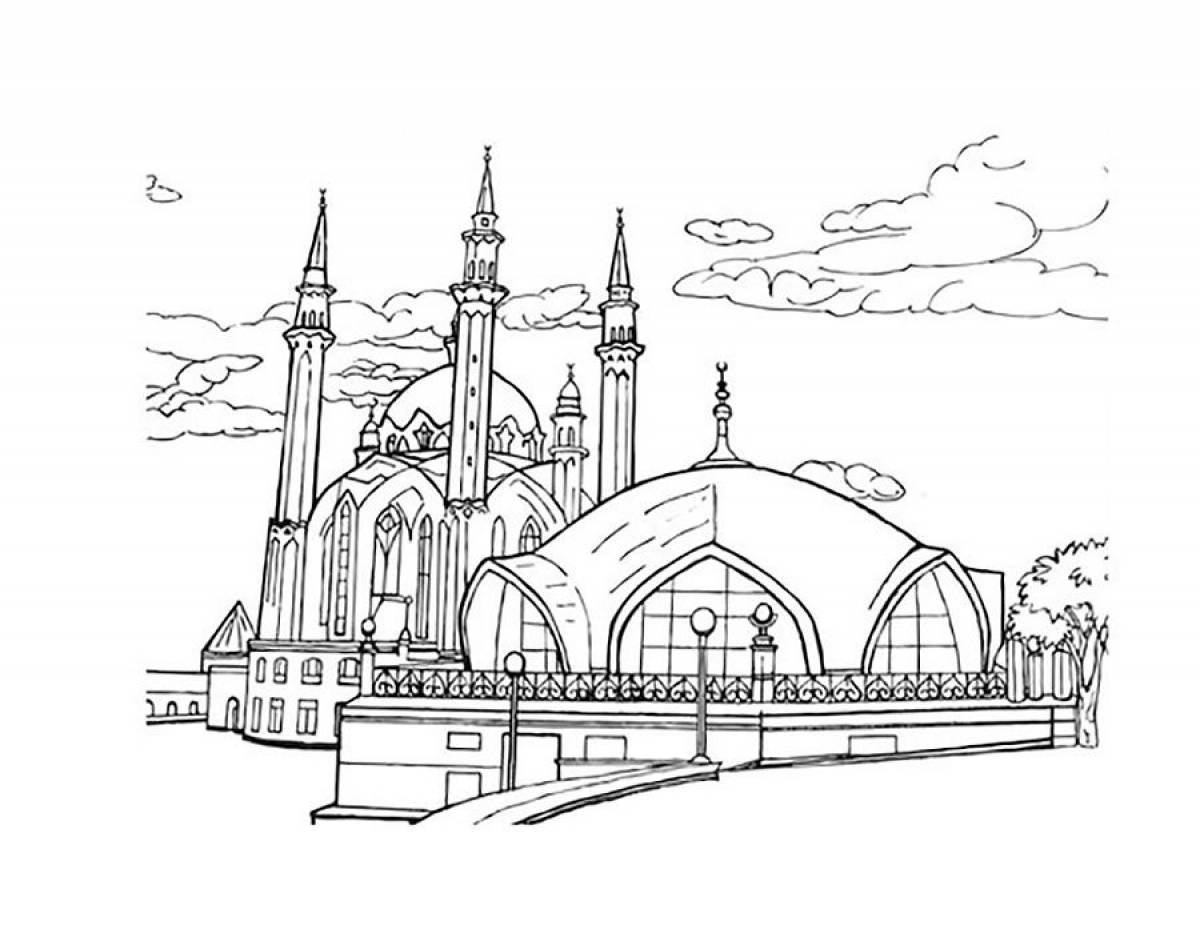 Мечеть кул-Шариф в Казани черно белое