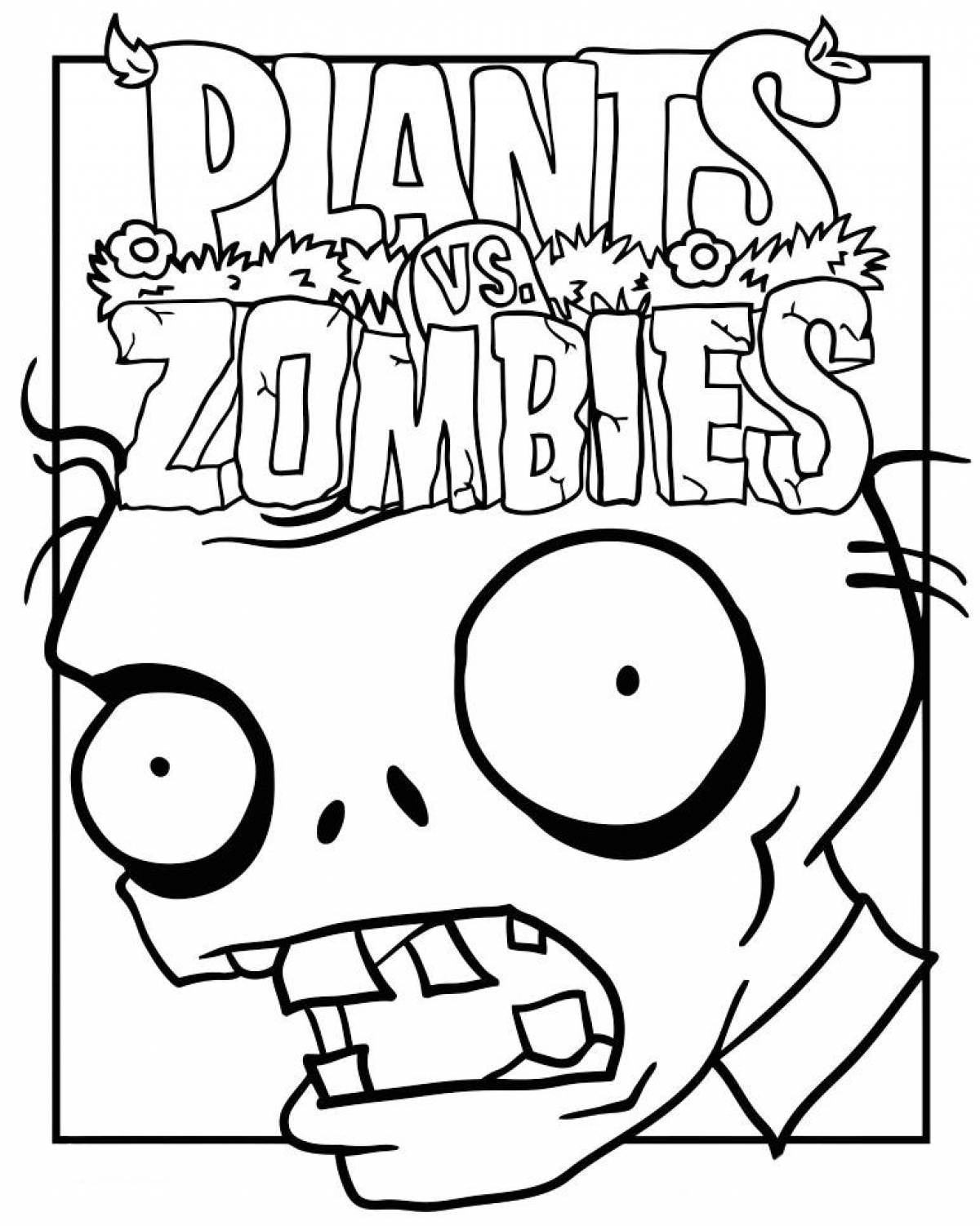 Plants vs. Zombies раскраски Зомбоз