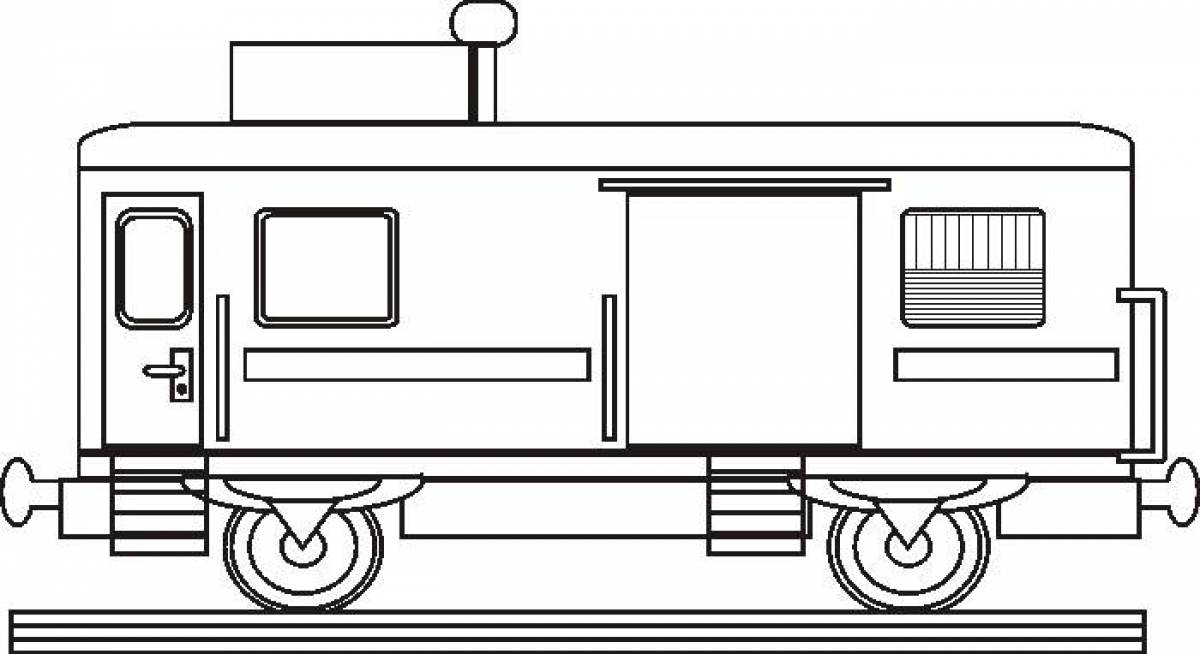 Пассажирский вагон рисунок для детей