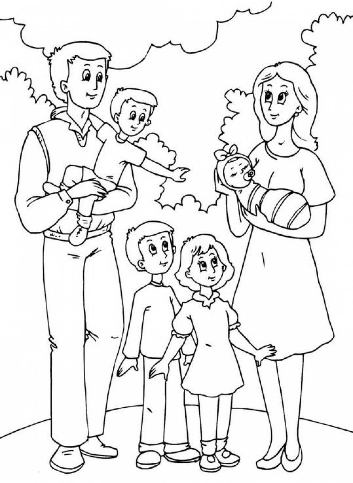 Распечатать маму и папу. Раскраска семья. Раскраска "моя семья". Раскраска семья из 4 человек. Семья рисунок.