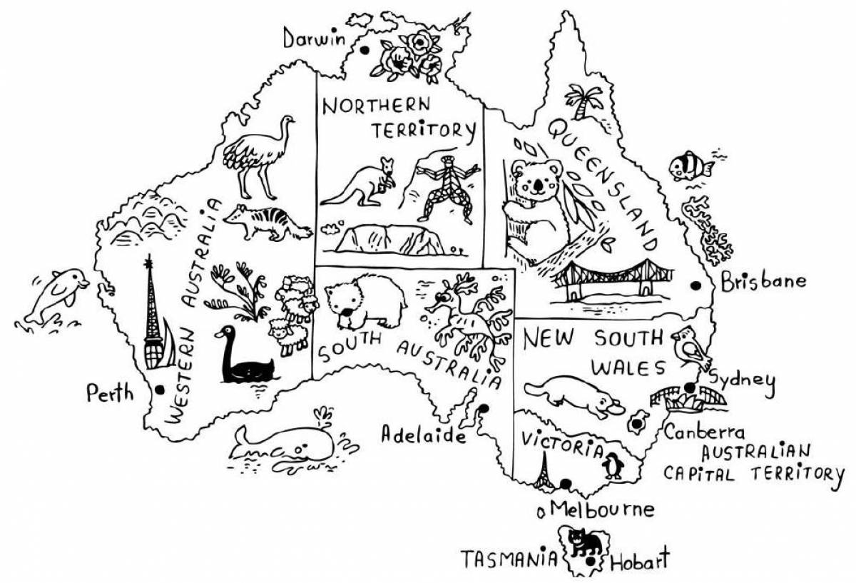 Картинки австралии для срисовки