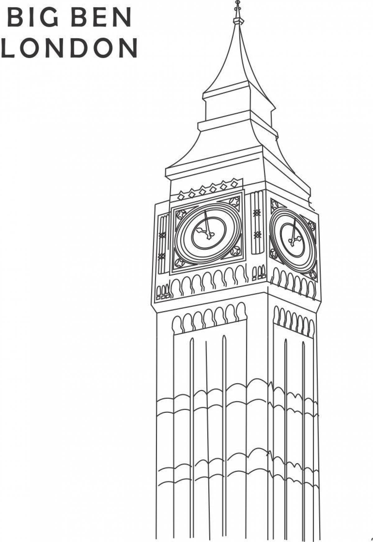 Башня Биг Бен нарисованная