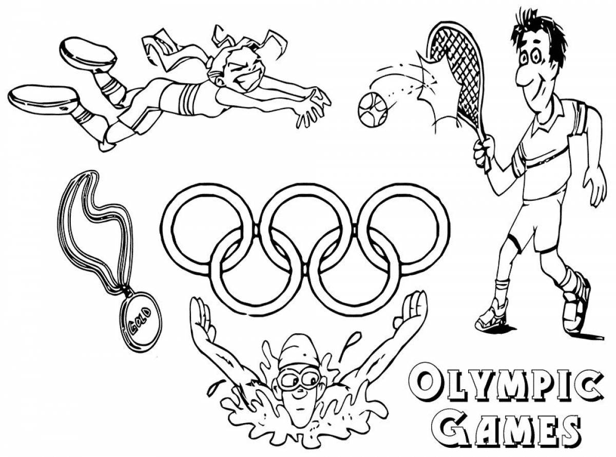 Раскраски летние Олимпийские игры для детей