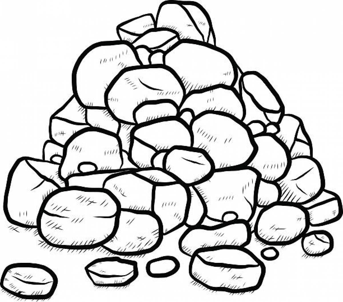 Stone coloring page