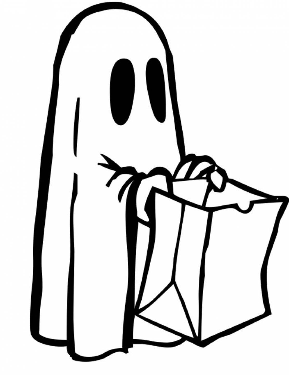 Halloween ghost coloring pages